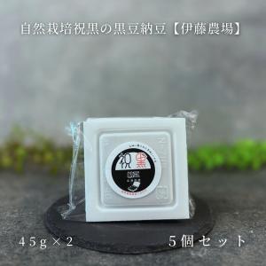 伊藤農場 自然栽培 祝黒 大粒黒豆納豆 45g×...の商品画像
