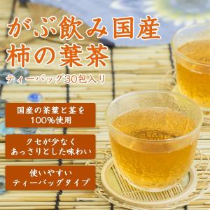 柿の葉茶 かきの葉茶 ノンカフェイン 茶 健康茶 国産 送料無料 ティーバッグ 30包 ふくちゃ 福茶
