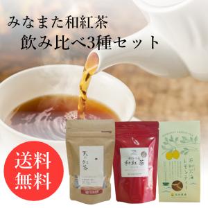 紅茶 国産 みなまた和紅茶 飲みくらべ 3種 ティーバッグ 送料無料 天の製茶園 お茶の坂口園 レモンティー