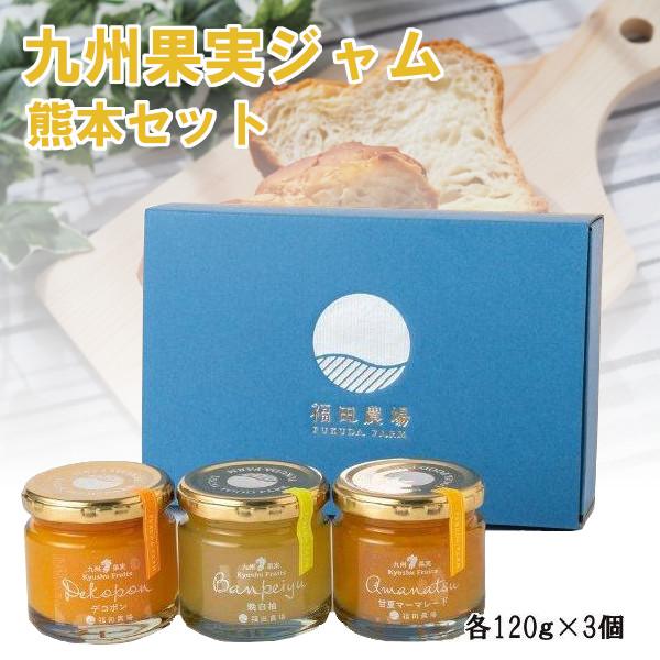 お歳暮 ギフト 2025 ジャム 3個セット 九州果実ジャム デコポン 甘夏 晩白柚 120g 福田...