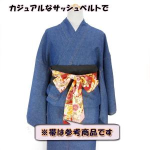 女物デニム着物 紺 綿100% kjk18-1...の詳細画像3