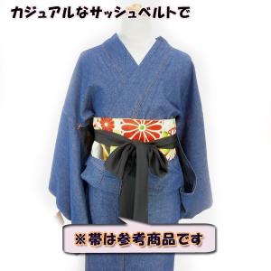 女物デニム着物 紺 綿100% kjk18-1...の詳細画像5