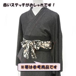 女物デニム着物 黒 綿100% kjk18-1...の詳細画像2