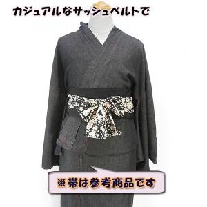 女物デニム着物 黒 綿100% kjk18-1...の詳細画像3