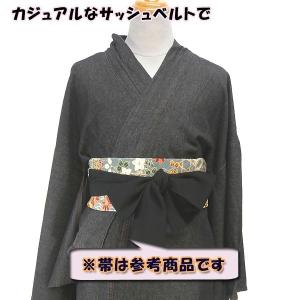 女物デニム着物 黒 綿100% kjk18-1...の詳細画像5