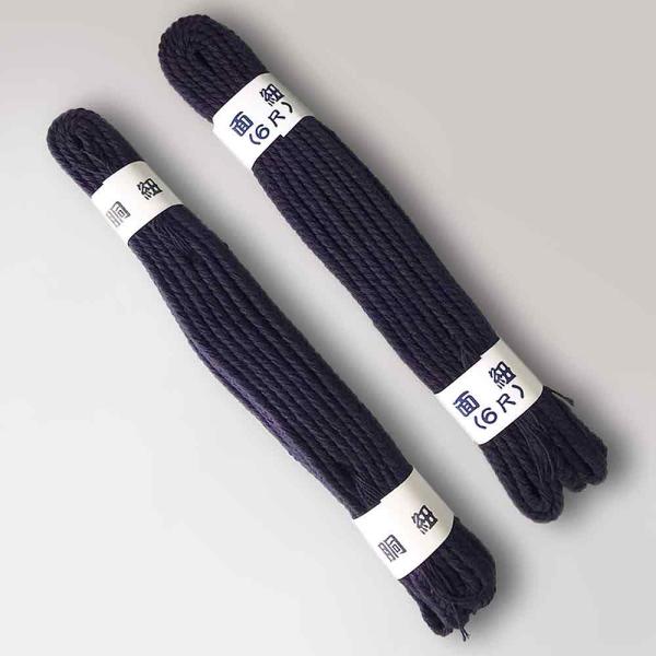 【送料無料】面紐・胴紐セット＜並み・紺染め＞　6尺 / 7尺　ごく一般的な紐です　剣道防具用