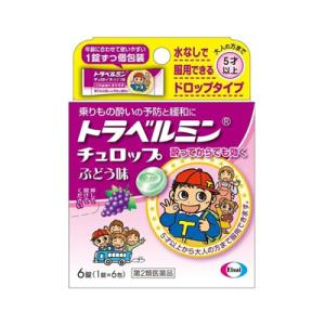 （第2類医薬品）（メール便送料無料）トラベルミン　チュロップぶどう味　6錠