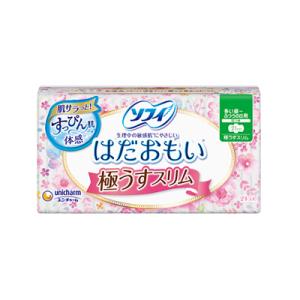 ソフィ はだおもい 極うすスリム 多い昼用〜ふつうの日用 21cm 羽つき　24枚｜fukuei