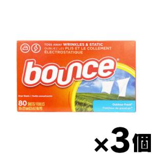 バウンスシート　アウトドアフレッシュ　８０枚入り×3個セット　