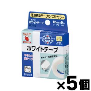 （メール便送料無料）ニチバン ホワイトテープ 12mmX9m 1個×5個セット　｜fukuei