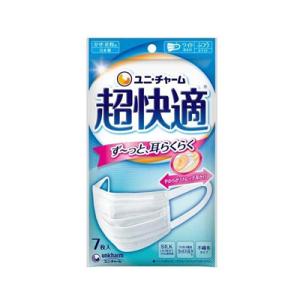 （メール便送料無料）超快適マスク　プリーツタイプ　ふつう　不織布マスク　7枚入　｜fukuei