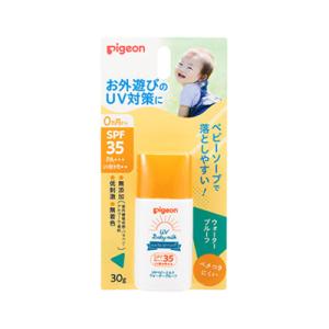 （メール便送料無料）ピジョン UVベビーミルク ウォータープルーフ SPF35　30g　