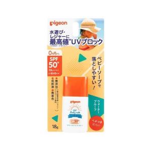 （メール便送料無料）ピジョン UVベビーミルク ウォータープルーフ SPF50+　18g　｜fukuei