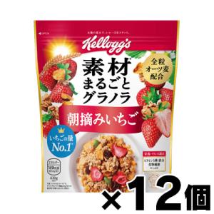 （送料無料!） 素材まるごとグラノラ 朝摘みいちご 430g×12個