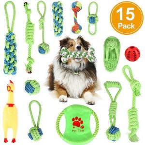 犬おもちゃ犬用玩具13個セットドッグランペット用ストレス解消丈夫耐久性清潔歯磨き小/中型犬に適用