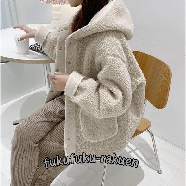 ボアコート レディース ムートンコート 冬 秋 ブルゾン ボアジャケット もこもこ ファーコート フ...