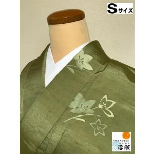 リサイクルお召し 織物 着物 塩沢お召し 逸品 絣織り 亀甲 黒 身長