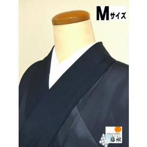 Sサイズ 紬 化繊 薄グレー地に縞格子模様 夏着物 : リサイクルきもの福