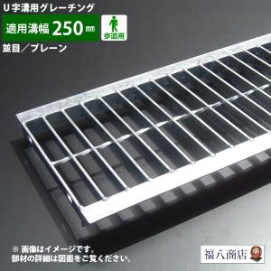 U字溝 グレーチング蓋 フタ 溝蓋 側溝蓋 規格 並目 プレーンタイプ 溝幅250サイズ用 歩道用 OKU 25-19 日本製