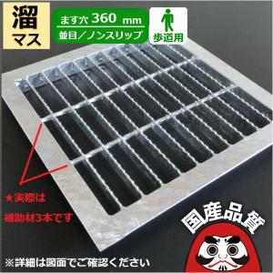 グレーチング スチール製 桝用4面ツバ付（歩行用） 呼称：4LC19-320