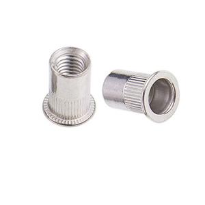 INCREWAY M8リベットナット、36個のステンレス鋼フラットヘッドリベットナットねじ込みインサートナット