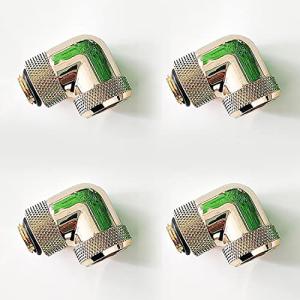 Barrow G1/4インチから 14mm マルチリンク継手 90度ロータリー ゴールド 4パック