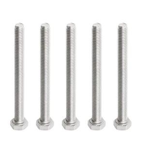 Aopin M6 x 70mm 六角ボルトネジグレード 5.8 ステンレス鋼 ファスナー完全に機械ねじ込み SUS304 5 個