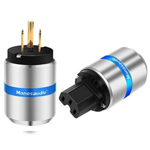 Monosaudio純銅金メッキHiFiオーディオファンハイエンドUS AC電源プラグコネクタ純銅10A / 250V 15A / 125Vオーディオ