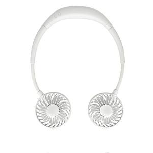 ポータブルネックファン-タッチコントロールハンズ-無料の個人用ファン360°自由回転3速度調整可能7ブレードミニUSBファン大容量2000mAh LE