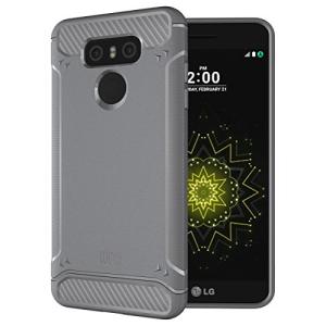 TUDIA 超薄型 TAMM TPU カーボンファイバー バンパー 保護ケース LG G6
