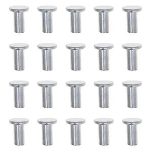 MroMax 中空リベット 半管状リベット フラットヘッドリベット アルミ 平リベット フラットヘッド カシメピン 平リベット アルミニウム シルバー