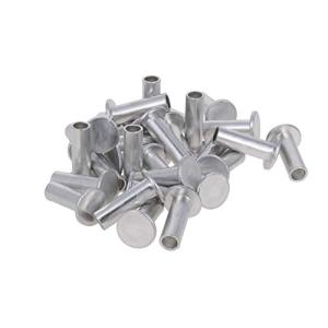 MroMax 中空リベット 半管状リベット フラットヘッドリベット アルミ 平リベット フラットヘッド カシメピン 平リベット アルミニウム シルバー
