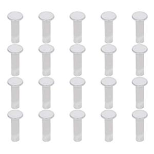 MroMax 中空リベット 半管状リベット フラットヘッドリベット アルミ 平リベット フラットヘッド カシメピン 平リベット アルミニウム シルバー