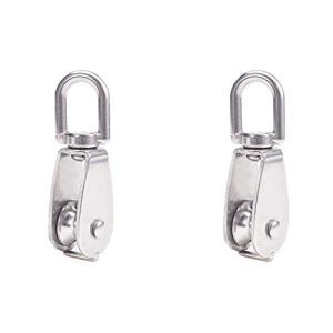 MroMax 滑車ローププーリー ロープ滑車 シングルシーブ シングルプーリー ローププーリー スイベル式 クライミング プーリー滑車 プーリーホイー