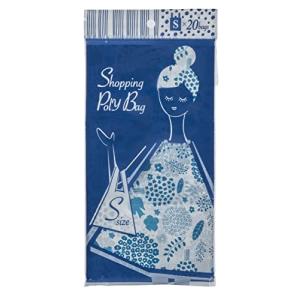 ジャパックス 手付き ポリ袋 北欧柄 白半透明 縦46cm×横21cm+マチ13cm×厚み0.015mm Sサイズ 20枚 コンパクト ゴミ袋 KGR