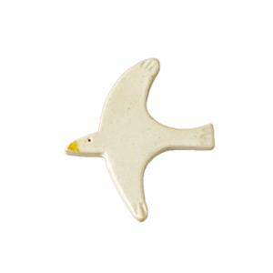 光陽陶器 箸置き 白 約6×4.5cm かもめ箸置き 23484