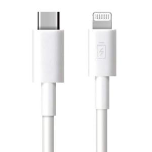 iCharger USB Type-C ＆ Lightning USBケーブル 1m ホワイト/ストレート PG-LCC10M02WH