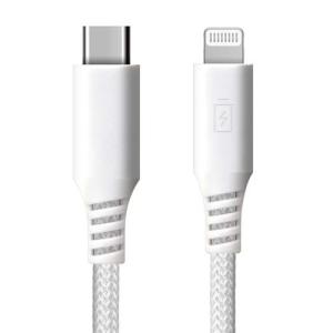 iCharger USB Type-C ＆ Lightning USBケーブル 1.5m ホワイト/タフ PG-LCC15M06WH