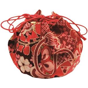 丸全 小丸巾着 一越ちりめん 彩花 8×8×8cm