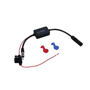 FM専用 アンテナブースター ラジオアンテナ ラジオブースター アンテナ ブースター ラジオ 空中信号ブースター 信号増幅器 車用 汎用 12V AM