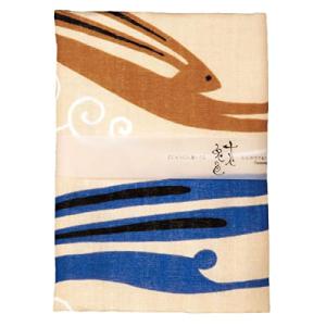 山本仁商店 ふんわりてぬぐい 十人兎色手拭 波路  二重ガーゼ手拭い 綿100％