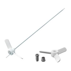 フロンケミカル フッ素樹脂ジェツト型攪拌棒 ジェット型羽根のみ  3枚羽根傾斜型 NR2681-006