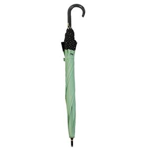 Asty ショート手開傘 エメラルドグリーン ランダムドット柄切継 47cm×8R marie claire/bis 婦人 晴雨兼用 MC