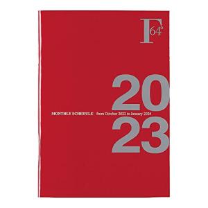 キョクトウ アソシエイツ 手帳 2023年 2022年10月始まり FOBCOOP A6 ミニ マンスリー 濃赤 PBF55DR23