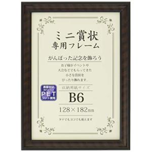 大仙 額縁 賞状額 金ラック ミニ B6 木製 箱入 茶色 J331M0200