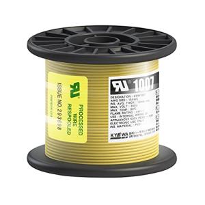 協和ハーモネット UL1007 AWG18 耐熱ビニル絶縁電線 リール巻 50m 黄