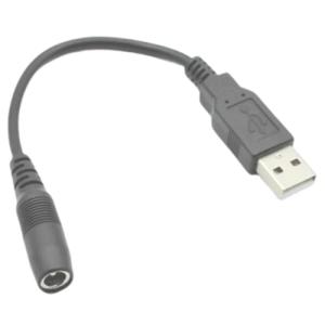 DC(外径5.5φ/内径2.1φ)メス→USB2.0(A：オス)変換ケーブル
