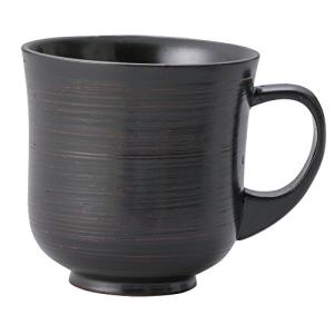 ナガオ 手付き漆カップ 刷毛目マグカップ 黒 木製 WK-X5