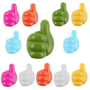 D.B.J ケーブルホルダー ケーブルクリップ 10本 コードクリップ サムズアップデザイン ケーブルまとめ ケーブルオーガナイザー コード 配線 P