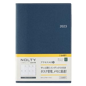 能率 NOLTY 手帳 2023年 A5 ウィークリー アクセス5 ネイビーブルー 6481